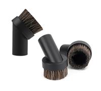 FBBEVWBK 3-Pack 32mm Universal Horse Hair Round Brush Heads - Replacement Accessories for Henry Hoover Attachments | Dusting & Suction Brush Tool