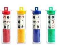 FBBEVWBK 4 Tubes Interactive Toy, Left Right Centre Dice Game, Four Color Portable Strike Set, for School Family Camping Party Picnic