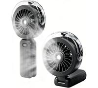 FBBEVWBK Handheld Misting Fan Portable, Powerful 4-Speed, Small Personal Rechargeable Cooling Mister Fan Water Spray Mist, 4000mAh Battery Operated for Travel Indoor Outdoor Hand Desk