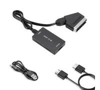 FBBEVWBK SCART to HD Converter, SCART to HD Adapter, 720P/1080P Switch Video Audio Converter Adapter for HDTV Monitor Projector Xbox PS3 VHS STB Sky Blu-ray DVD Player