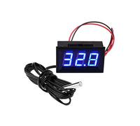 FBBULES 12V Digital Thermometer with Probe Water Temperature Meter Gauge Waterproof Electronic Thermometer for Aquarium Fish Tank Refrigerator,Blue