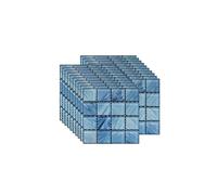 FBBULES 20PCS Mosaic Style Decorative Tile Stickers, Self Adhesive Wallpaper Waterproof Peel and Stick on Wall Tiles for Kitchen Bathroom Transformation, Dark Blue (10x10 cm/4x4 in)