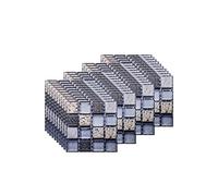 FBBULES 40PCS Mosaic Tile Stickers, PVC Self Adhesive Wallpaper Stick On Tiles for Bathroom Kitchen Peel and Stick Vinyl Wall Transfer Stickers (10 x 10cm / 4 x 4 inch)