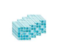FBBULES 40PCS Mosaic Tile Stickers, PVC Self Adhesive Wallpaper Stick On Tiles for Bathroom Kitchen Peel and Stick Vinyl Wall Transfer Stickers (10 x 10cm / 4 x 4 inch)
