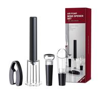 FBBULES Air Pressure Wine Opener Set with Foil Cutter, Vacuum Stopper & Aerator Pourer, Pump Easy Cork Remover Corkscrew for Home Restaurant Party, Gifts for Wine Lovers