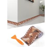 FBBULES PVC Self Adhesive Wallpaper Border Natural Style Wall Ceiling Border Peel and Stick Decorative Sticker for Living Room Bedroom Kitchen Door Frame