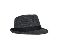 FBBULES Retro Fedora Trilby Hats for Woman Men Vintage Bowler Caps Felt Gangster Panama Hat Classic Adjustable Roll-up Wide Brim Jazz Hat 56-58CM Unisex