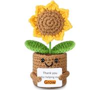 Fbemoz Appreciation Gifts for Teacher Women, Positive Sunflower Crochet Dolls, Thank You Gifts for Women Mom Teacher Birthday, Graduation, Back to School