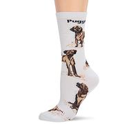 FBF For Bare Feet Women's Originals Novelty Dog Socks, Puggle Poses, Medium