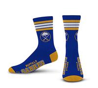 FBF Unisex's 4 Stripe Deuce Crew Sock, Buffalo Sabres, L