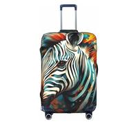 FBGHHTY Abstract Animal Zebra Print Universal Travel Suitcase Cover Elastic Luggage Protector Waterproof Dustproof