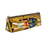 FBGHHTY Ancient Egypt Tribe Series Print Student Pencil Case Large Capacity Triangle Pouch Daily Essentials School College