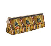 FBGHHTY Ancient Egypt Tribe Series Print Student Pencil Case Large Capacity Triangle Pouch Daily Essentials School College