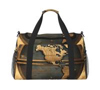 FBGHHTY Ancient World Globe Print Versatile Hand Lightweight Tote Foldable Women Men Outdoor Shoulder Travel Bag
