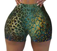 FBGHHTY Animal Print Gym Short Women Comfortable Athletic Shorts Seamless Yoga Running Hiking Daily Wear Black