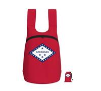 FBGHHTY Arkansas State Flag Print Foldable Backpack Lightweight Bag Travel Hiking Camping Gym Daily Accessory