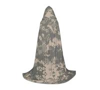 Fbghhty Army Digital Camouflage Print Unisex Hooded Cloak Halloween Cosplay Carnival Comfortable Cape For Teens Parties