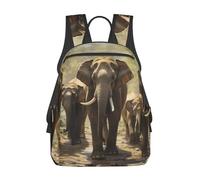 FBGHHTY Asian Elephants Print Lightweight Backpack For Men Women Water-Resistant Travel Bag Foldable Casual