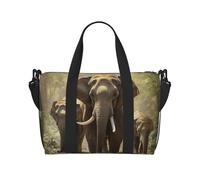 FBGHHTY Asian Elephants Print Unisex Versatile Hand Travel Bag Lightweight Weekend Tote Gym Vacation Adventure