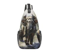 FBGHHTY Asian ElephantsPrint Cross Chest Bag for Men Women Sling Backpack Daily Work Outdoor Adventures Travel