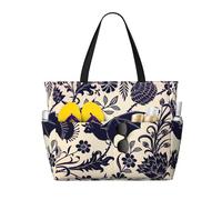 FBGHHTY Bat Pattern Print Large Capacity Beach Travel Bag Unisex Waterproof Lightweight Tote Vacation Camping