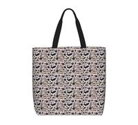 FBGHHTY Bat Pattern Print Large Tote Lightweight Shoulder Bag For Shopping Travel Work Beach Eco-Friendly