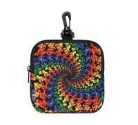 FBGHHTY Bear Dancing Tie Dye Print Square Storage Bag Reusable Organizer Pouch Travel Toiletry for Home Office Gift