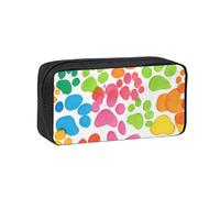 Fbghhty Bear paw Print Large-Capacity Pen Case Lightweight Stationery Organizer Pouch Office Daily Wear