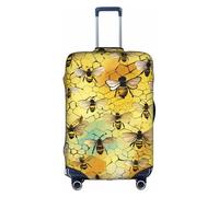 Fbghhty Bee Flying Print Universal Travel Suitcase Cover Elastic Luggage Protector Waterproof Dustproof