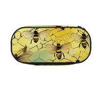 FBGHHTY Bee Flying Print Versatile Big Capacity Pencil Bag School Students Teenagers Travelers Everyday Use