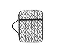 FBGHHTY Black and White Boho Print Soft Bible Storage Bag Scripture Holder Waterproof for Worship Travel Devotional