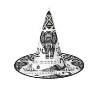 FBGHHTY Bohemian Elephant Pattern Print Adults Festive Headwear House Celebrations Carnival Party Hat Cosplay Costume