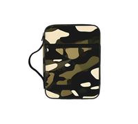 FBGHHTY Camouflage Pattern Print Soft Bible Storage Bag Scripture Holder Waterproof for Worship Travel Devotional