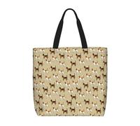 FBGHHTY Cartoon Beagle Dogs Print Large Tote Lightweight Shoulder Bag For Shopping Travel Work Beach Eco-Friendly