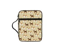 FBGHHTY Cartoon Beagle Dogs Print Soft Bible Storage Bag Scripture Holder Waterproof for Worship Travel Devotional