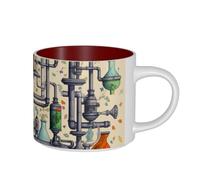 FBGHHTY Chemistry Print Print Large Capacity Ceramic Mugs 3.5 X 3.74in Coffee Adults Home Office Gift Cup