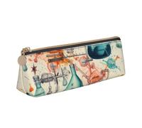 FBGHHTY Chemistry Print Print Student Pencil Case Large Capacity Triangle Pouch Daily Essentials School College