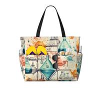 FBGHHTY Chemistry Print Print Waterproof Beach Travel Bag Lightweight Summer Vacation Camping Outdoor Activities