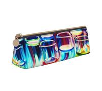 FBGHHTY Chemistry Test Tube Print Student Pencil Case Large Capacity Triangle Pouch Daily Essentials School College