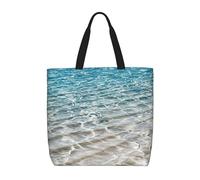 FBGHHTY Clear Sea Water Print Large Tote Lightweight Shoulder Bag For Shopping Travel Work Beach Eco-Friendly