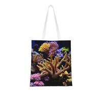 Fbghhty Coral Reef Print Lightweight Bag Shopping Bags Foldable Travel Gym Office Eco-Friendly Multipurpose