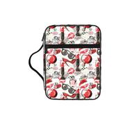 FBGHHTY Cosmetic Lipstick Perfume Art Print Soft Bible Storage Bag Scripture Holder Waterproof for Worship Travel Devotional