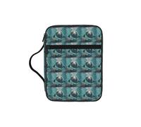 FBGHHTY Crazy Save Manatee Print Soft Bible Storage Bag Scripture Holder Waterproof for Worship Travel Devotional