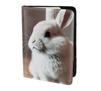 FBGHHTY Cry White Rabbit Print Men and Women Stylish 5.5in Passport Travel Document Wallet Case Secure Accessory