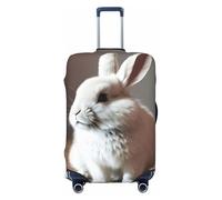 Fbghhty cry White Rabbit Print Universal Suitcase Cover for Travel Elastic Washable Travel Cover Luggage Protector