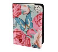 FBGHHTY Cute Butterfly Flower Print Men and Women Stylish 5.5in Passport Travel Document Wallet Case Secure Accessory