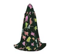 Fbghhty Cute Mouse Print Unisex Hooded Cloak Halloween Cosplay Carnival Comfortable Cape For Teens Parties