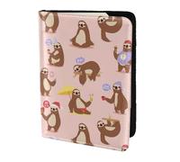 FBGHHTY Cute Sloth Print Men and Women Stylish 5.5in Passport Travel Document Wallet Case Secure Accessory