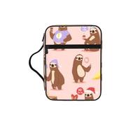 FBGHHTY Cute Sloth Print Soft Bible Storage Bag Scripture Holder Waterproof for Worship Travel Devotional
