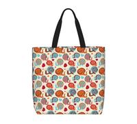 FBGHHTY Cute Snail Print Large Tote Lightweight Shoulder Bag For Shopping Travel Work Beach Eco-Friendly